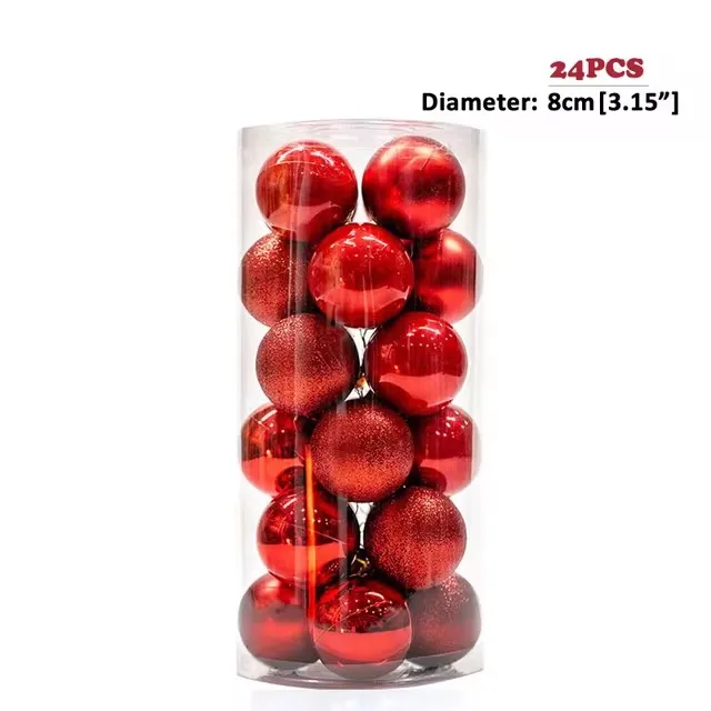 

Декоративные шары для елки, 24 шт., 8 см