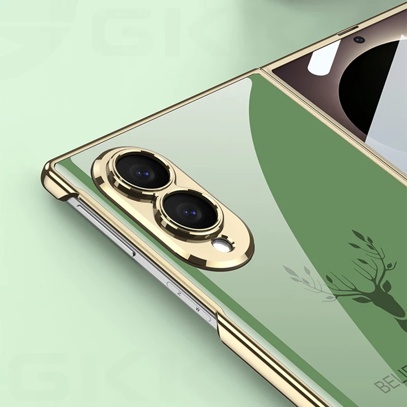 Фото Роскошный чехол из окрашенного стекла для Samsung Galaxy Z Fold 8 Ultra, защитное стекло для внешнего экрана, чехол для Galaxy Z Fold7. №3