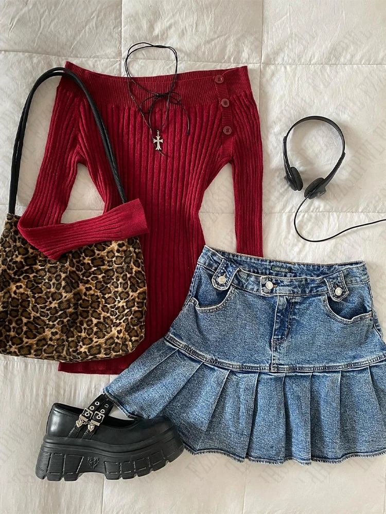 Женский пуловер в стиле Харадзюку Y2K модный многофункциональный ретро