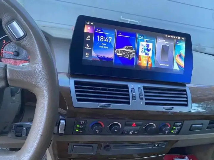 12 3 дюймов Android 13 Carplay радио для BMW 7 серии E65 E66 2003-2007 Авторадио беспроводной HD GPS