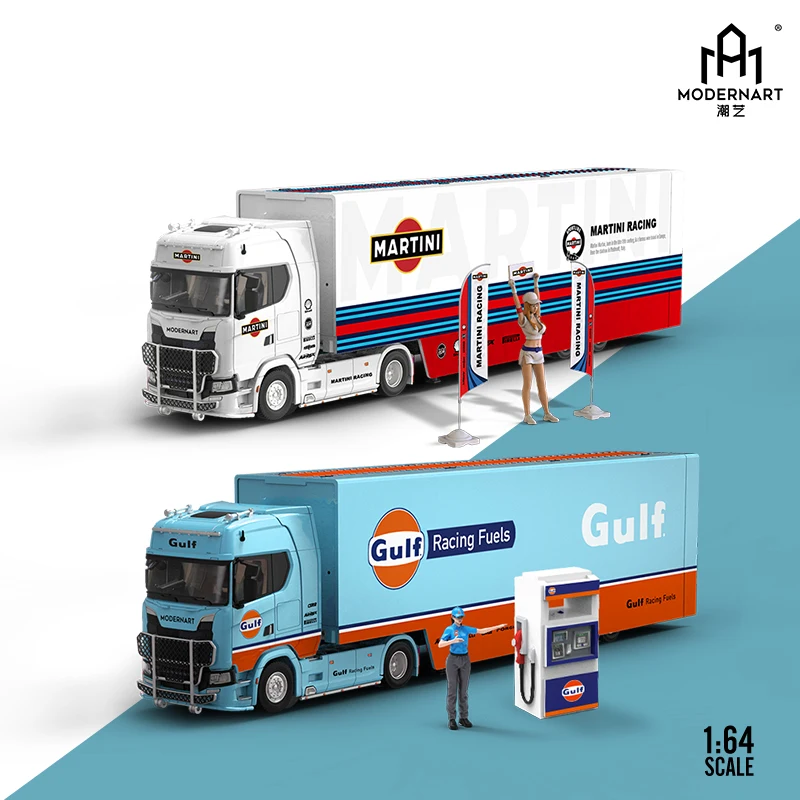 

TM ModerArt 1/64 Scania Trailer Container Truck Diecast Model Car