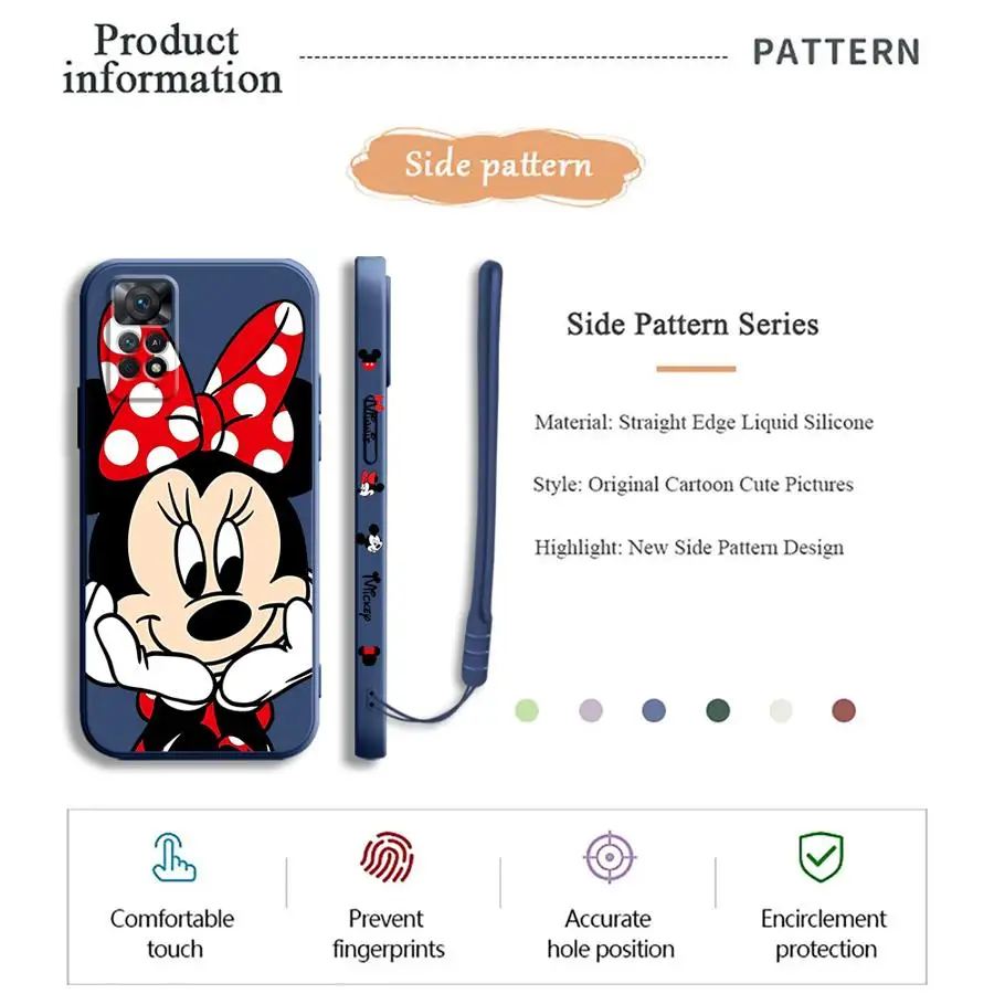 Чехол для телефона Disney с Микки и Минни Маусом Xiaomi Redmi Note 12 Pro Plus 9T 9S 8 9 13 10 12S 11S 11 5G 10T