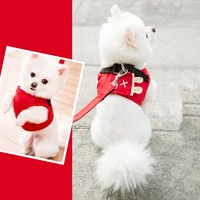 puppy vest with leash breathable stereo harness pet cat dog leash set puppy vest harness leashes for small pets dog lovely vest