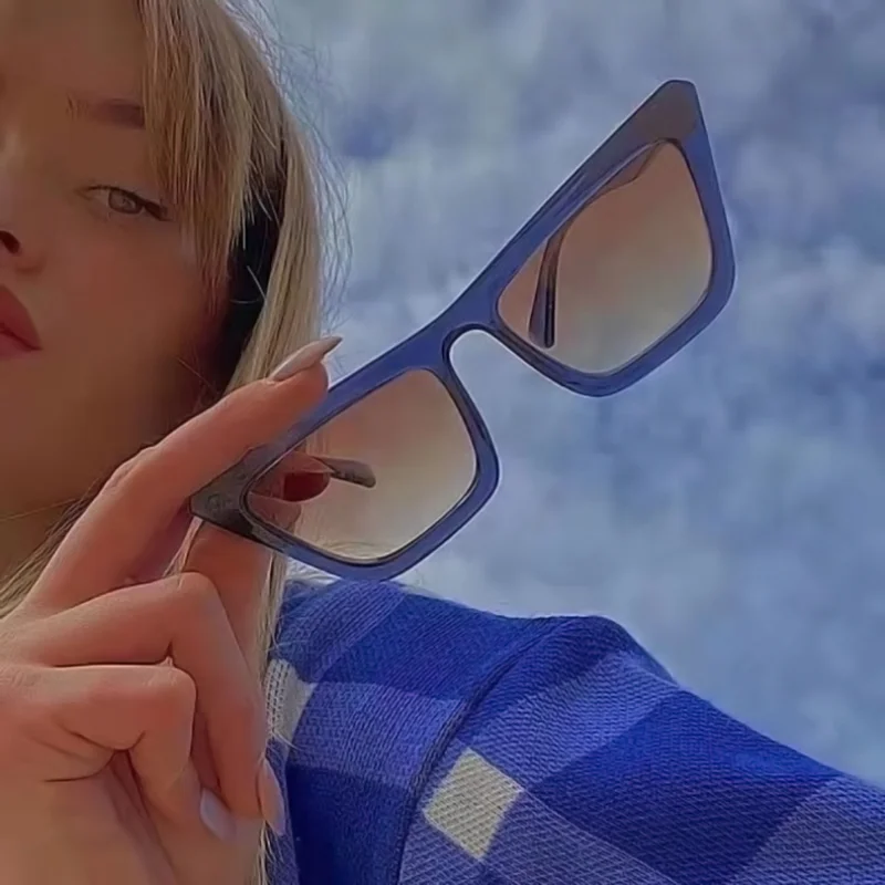 

Fashion Cat Eye Sunglasses Ladies Retro Luxury Glasses Brand Designer Men's Trendy Tone Decoration UV400 Sunglasses