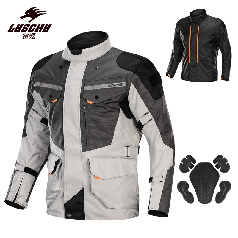 Мотоциклетная куртка Lyschy для езды по бездорожью зимняя водонепроницаемая на