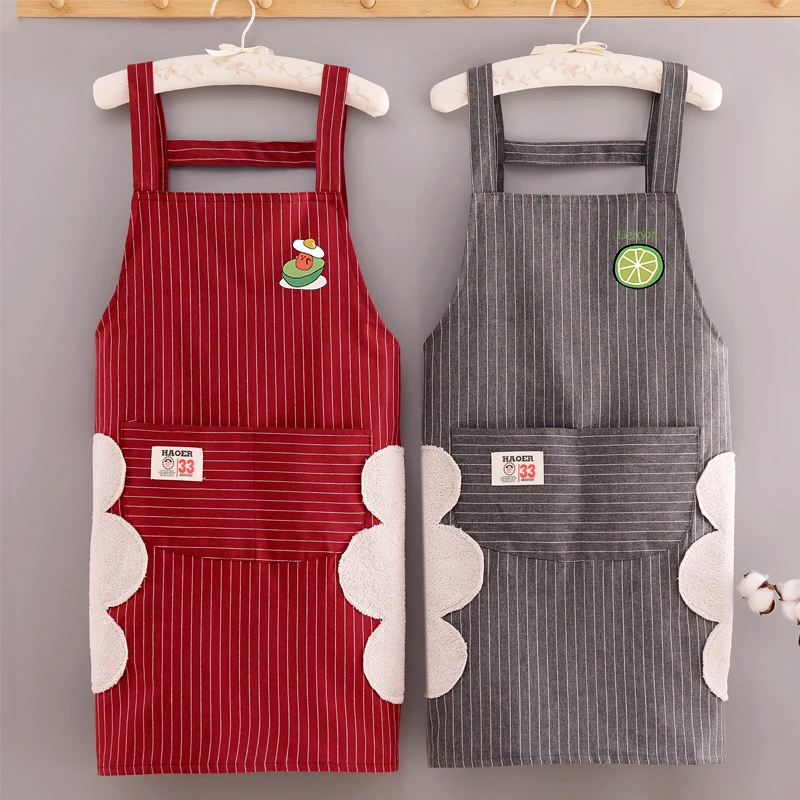 

Cotton cloth can wipe hands home kitchen apron anti-fouling and dirty-resistant men's and women's work clothes work cooking