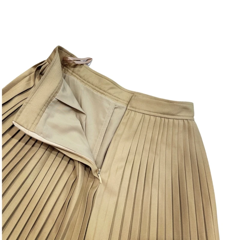 Новинка Высококачественная плиссированная юбка верхняя на ощупь Женская