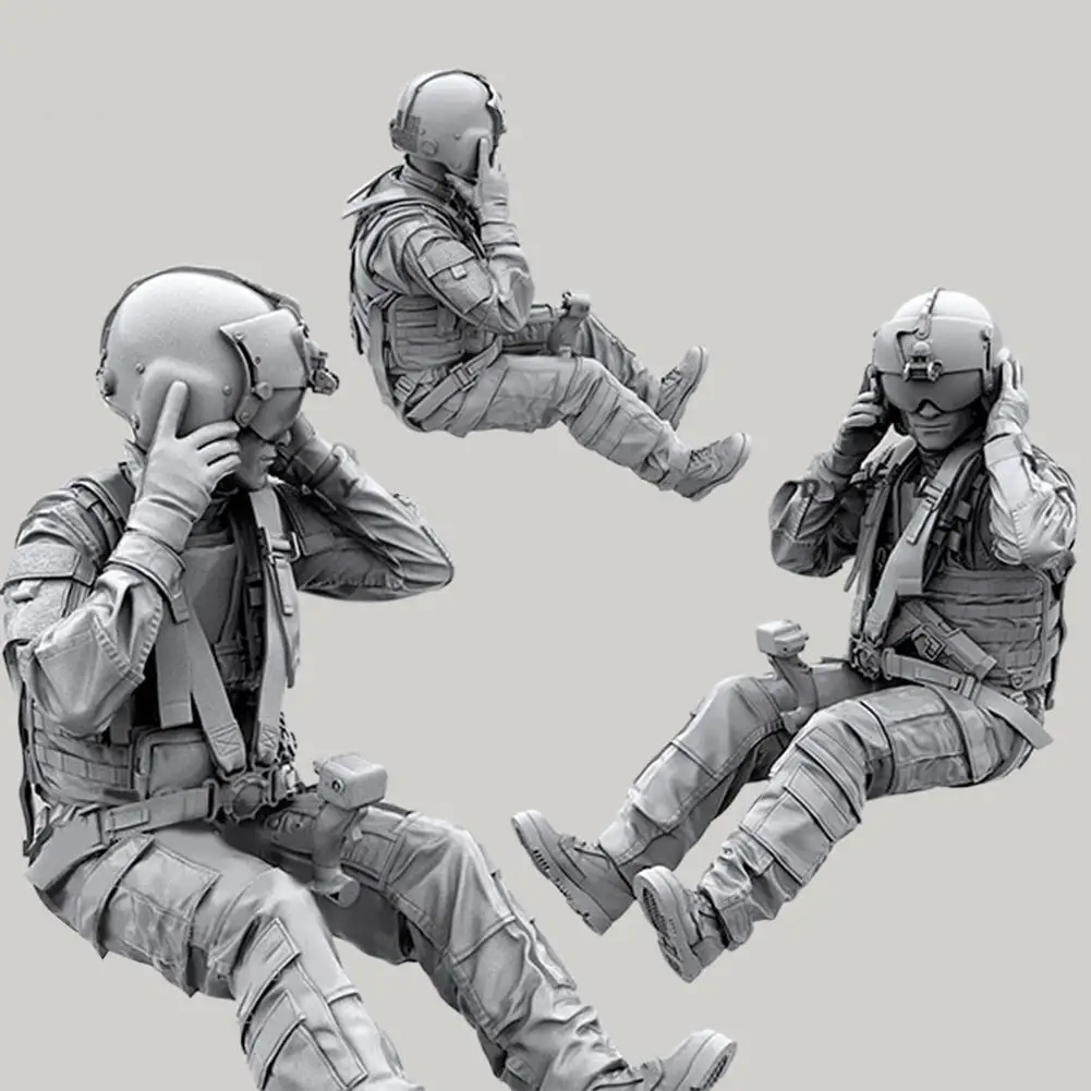 

1/35 Resin Model Kits Diy Figure Soldier Self-assembled American Model Helicopter White Pilots Soldier A-696 N2g1