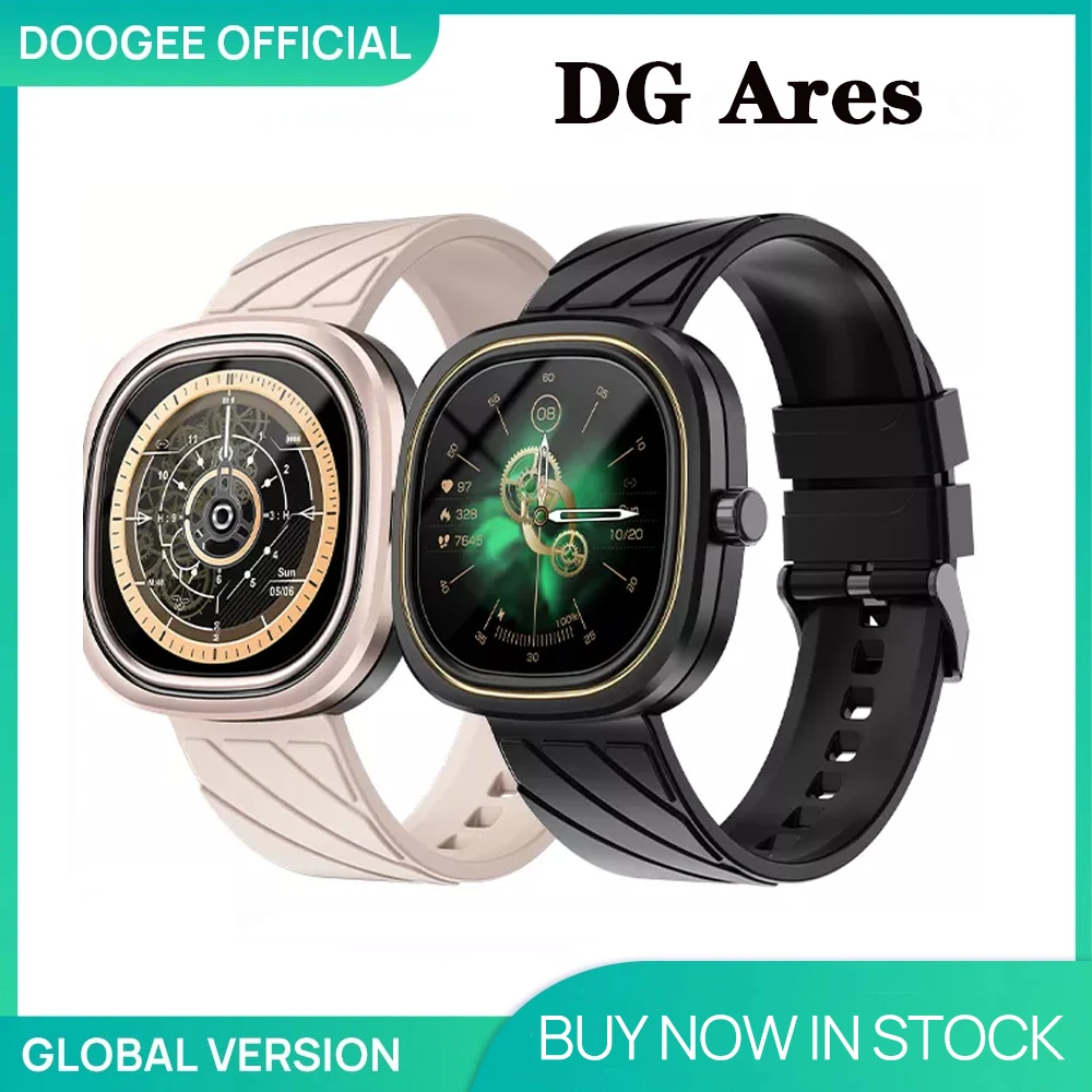 

DOOGEE DG Ares Fashion Punk Design Clock Watches 1.32"retina level Round Screen 300mAh Battery Smartwatch for Android IOS Phone