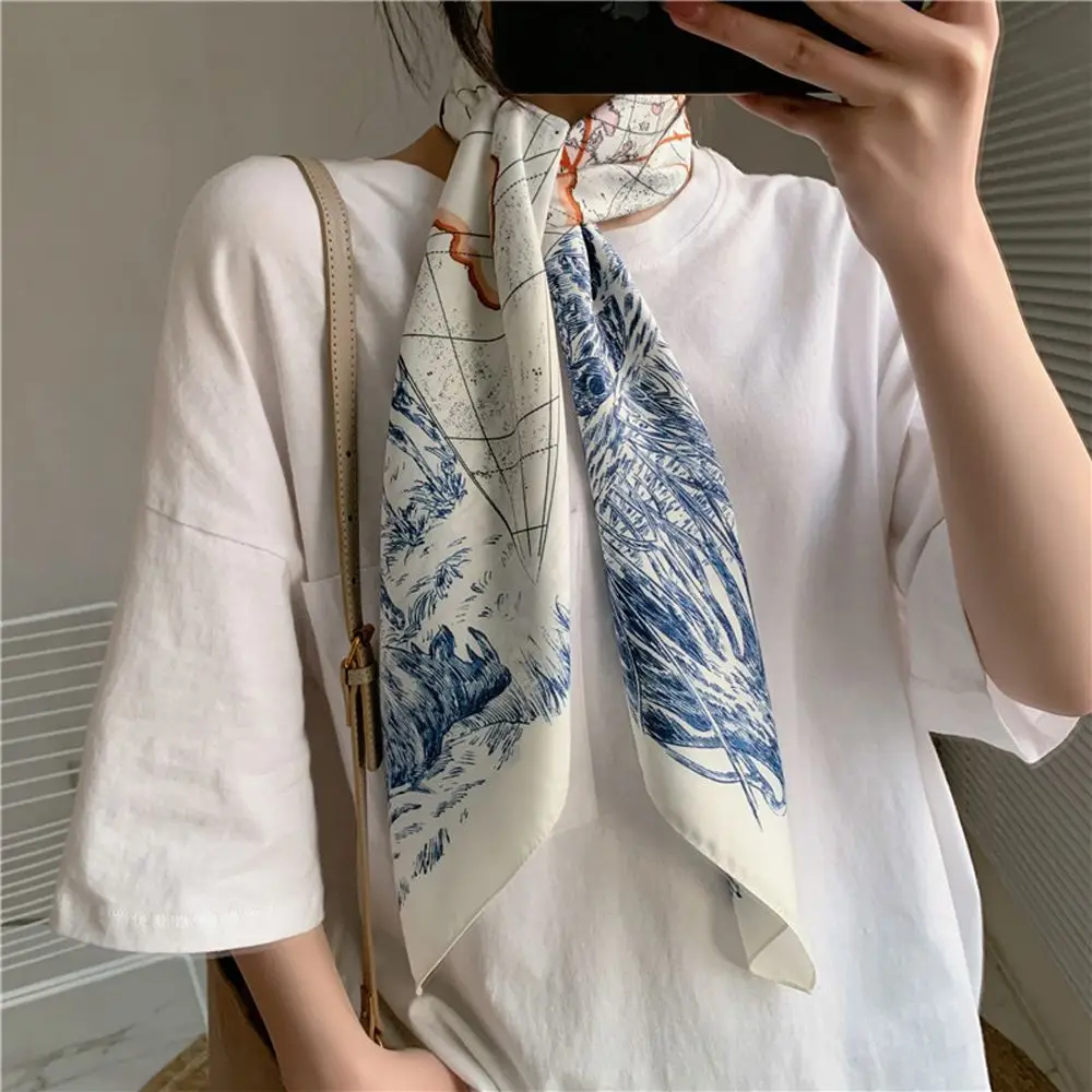 

Solid Color Handle Bag Ribbons Multi-Function Hair Tie Band Women Scarf Pastoral Style Wraps Korean Style Neckerchief