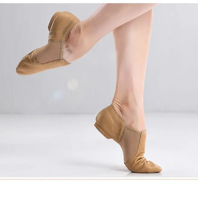 Leather Dance Shoes Female Soft Sole Exercise Shoes Teacher Shoes Adult Jazz Dance Body Cat Claw Shoes Women's Shoes