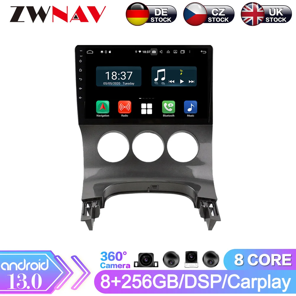 Автомобильный радиоприемник Android 13 для PEUGEOT 3008 2013-2016 IPS-экран низкого уровня PX6 DSP