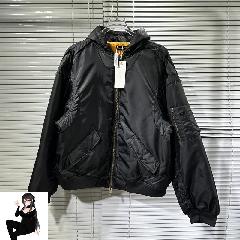 Проектируемые хлопковые куртки на молнии с рукавами и карманами дизайнерское