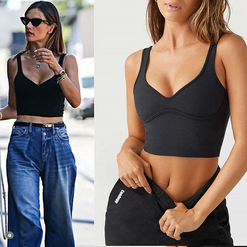 

2023 Pad Nylon Sports Bra High Support Impact Fitness Soft Elastic Gym Yoga Top Workout Push-up Corset Women Padded Activewear