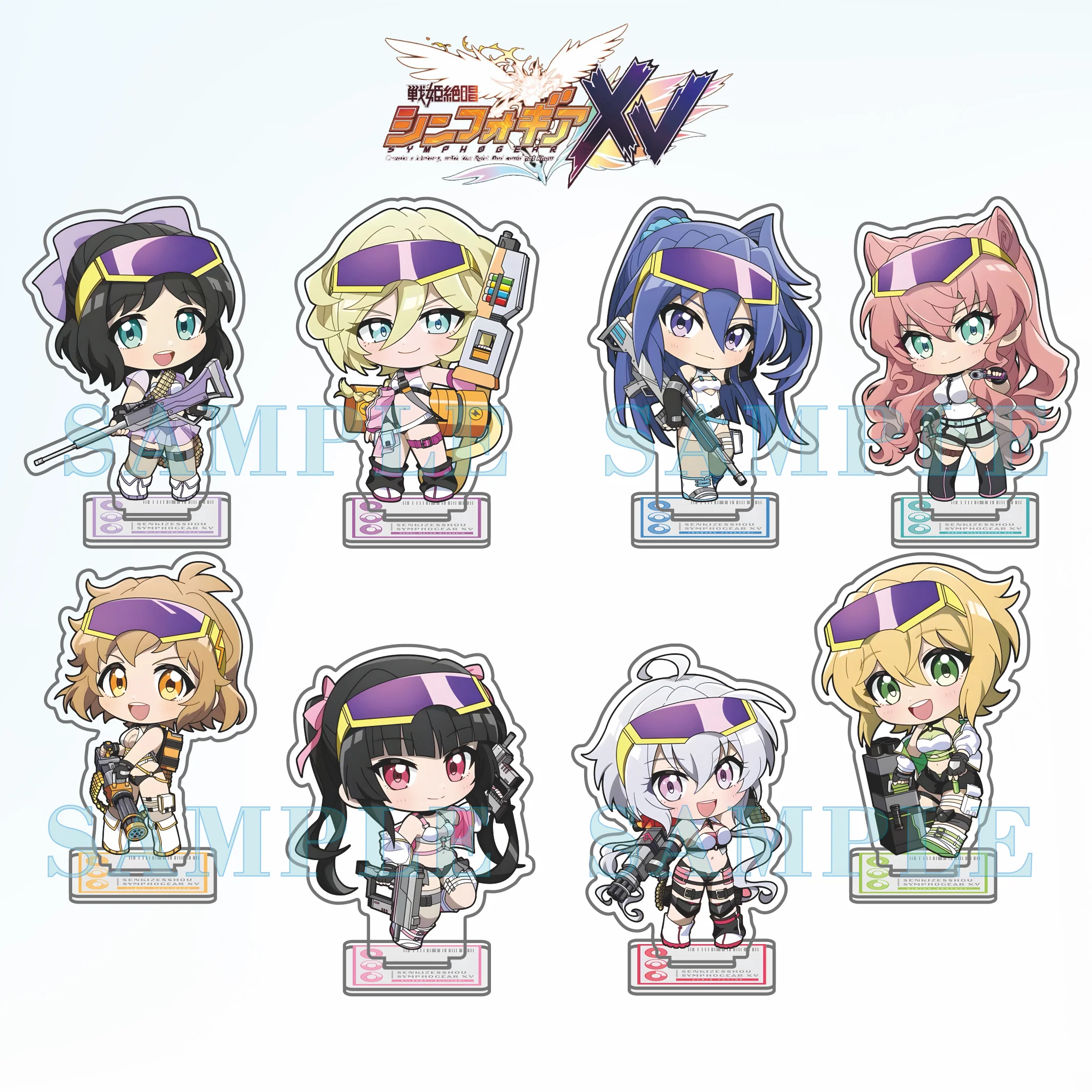 Фото Акриловая фигурка-брелок SYMPHOGEAR Hibiki Tsubasa Chris Shirabe Kirika Maria Serena, 10 см, для декора стола, подарки №1