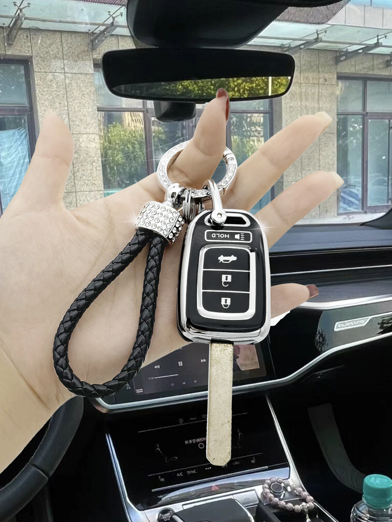 Чехол Для Автомобильного Ключа Из ТПУ С 4 Кнопками Откидная Бирка Honda Accord CIVIC CRV Jazz