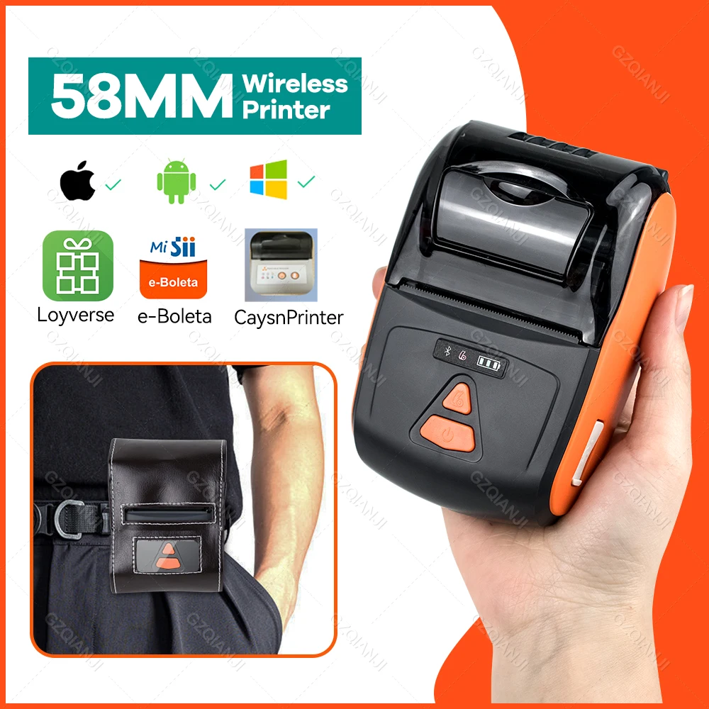 

58mm POS Thermal Receipt Printer USB Bluetooth Interface Wireless Connect With Phone SII Loyverse Mini Mahcine