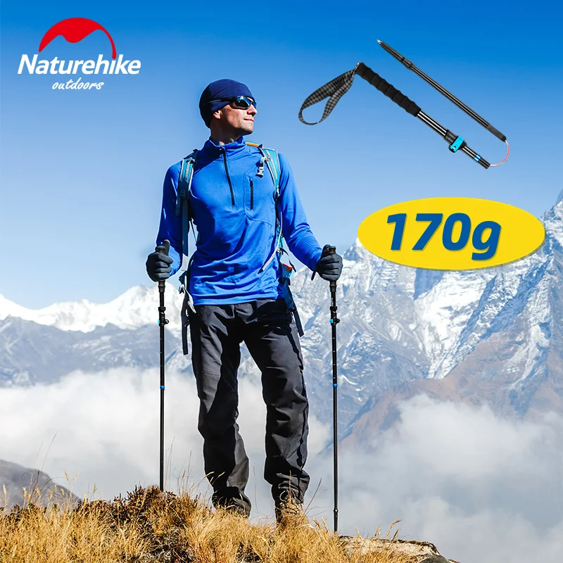 

Naturehike ST12 Carbon Fiber Hiking Professional Trekking Poles 4-Sections Ultralight Portable Camping Travel Alpenstock Climing