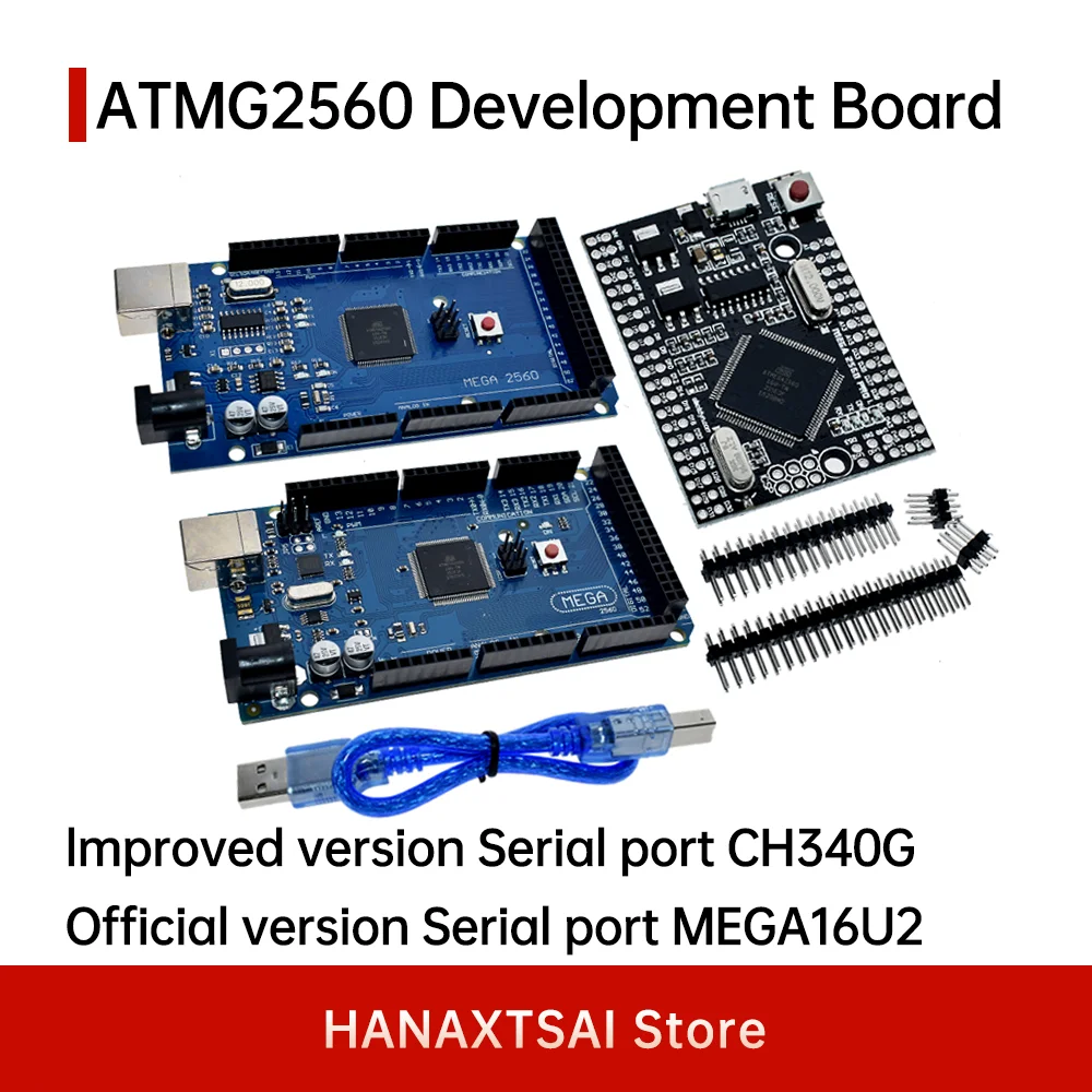 

MEGA2560 MEGA 2560 R3 ATMEGA2560-16AU CH340G AVR USB Board Development Board MEGA2560 For Arduino USB Cable New and Original