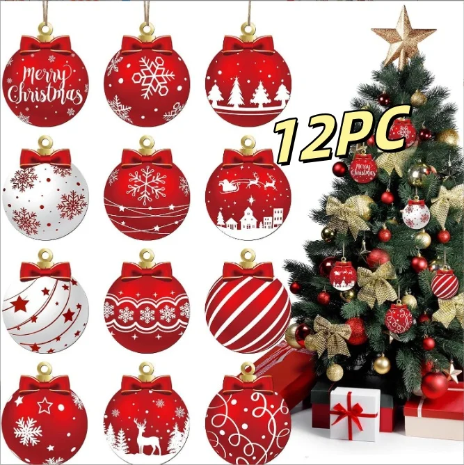 Деревянные новогодние шары