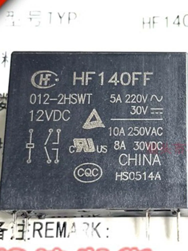 

Реле HF140FF 012-2HSWT 12 В постоянного тока 10 А 6 контактов, 2 шт.