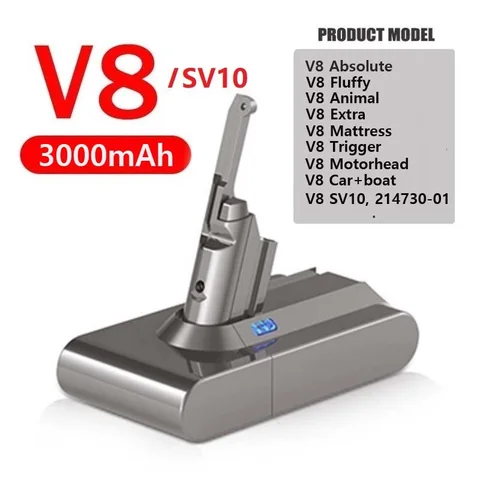 Сменный аккумулятор для пылесоса Dyson V8 пушистый V8 Animal V8 Absolute, 21,6 в, 6000 мАч, аккумулятор для Dyson V8 SV10