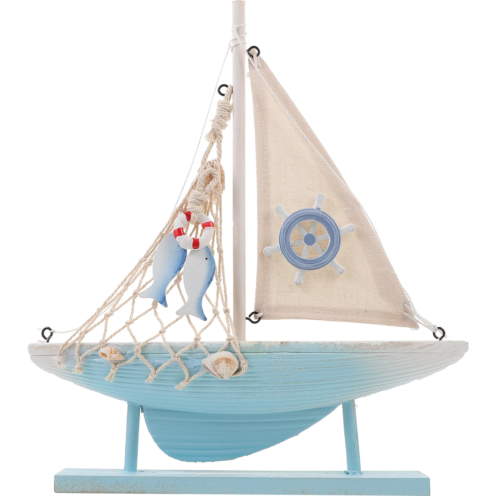 

Wood Sailboat Decor Decoration Sailing Model Wooden Ornament Rustic Centerpieces Tables