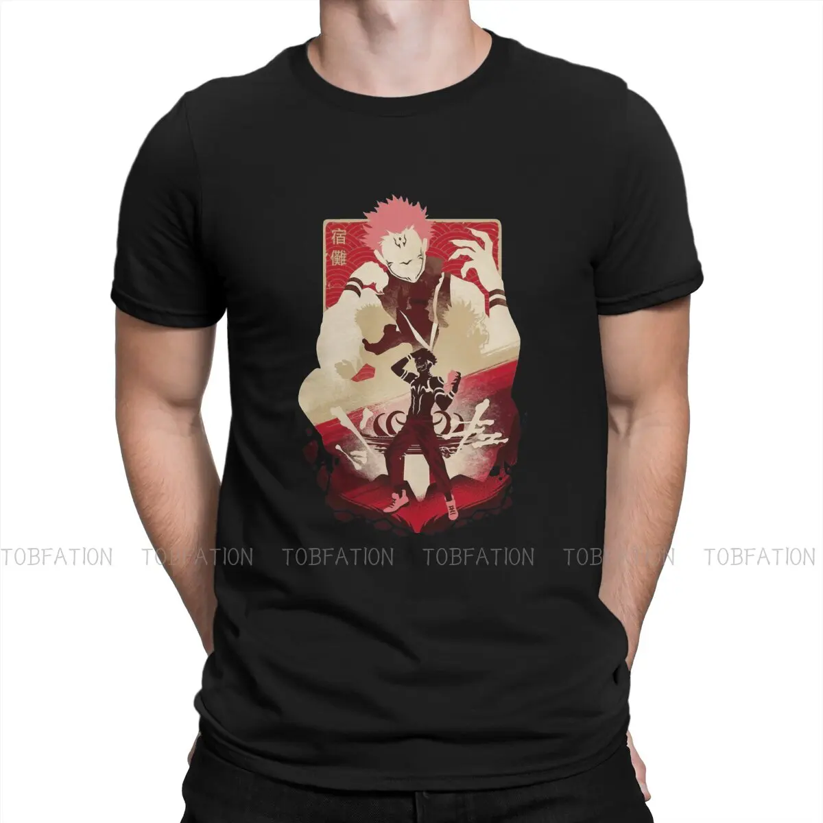 

Jujutsu Kaisen Anime KING OF CURSES Tshirt Classic Graphic Men's Tees Tops Loose Cotton Crewneck T Shirt