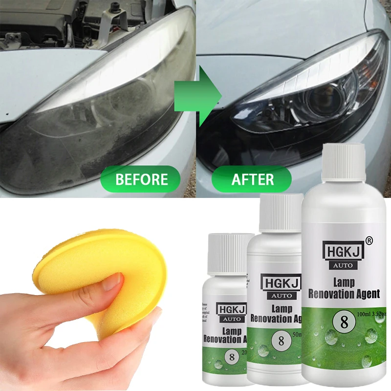 

20/50/100ml Car Headlight Headlamp Polish Restoration KitRecycling Reconditioning Agent Lamp Polishing Fluid Auto Accessories