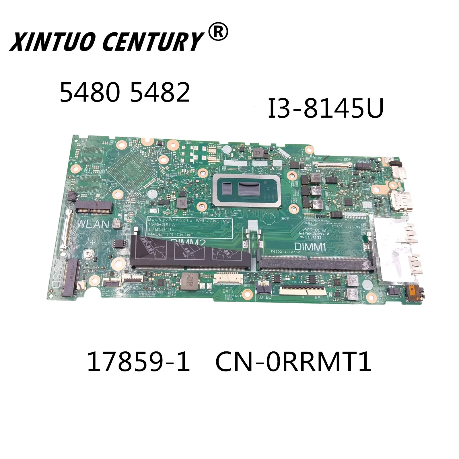 

CN-0RRMT1 0RRMT1 RRMT1 17859-1 For DELL Inspiron 15-5580 5480 5488 5582 Motherboard SRFFZ i3-8145 CPU 100% Test