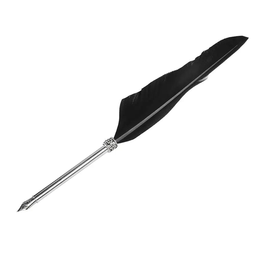 

Ручка перьевая в стиле ретро, кожаный набор из перьевой ручки с чернилами, в подарочной коробке