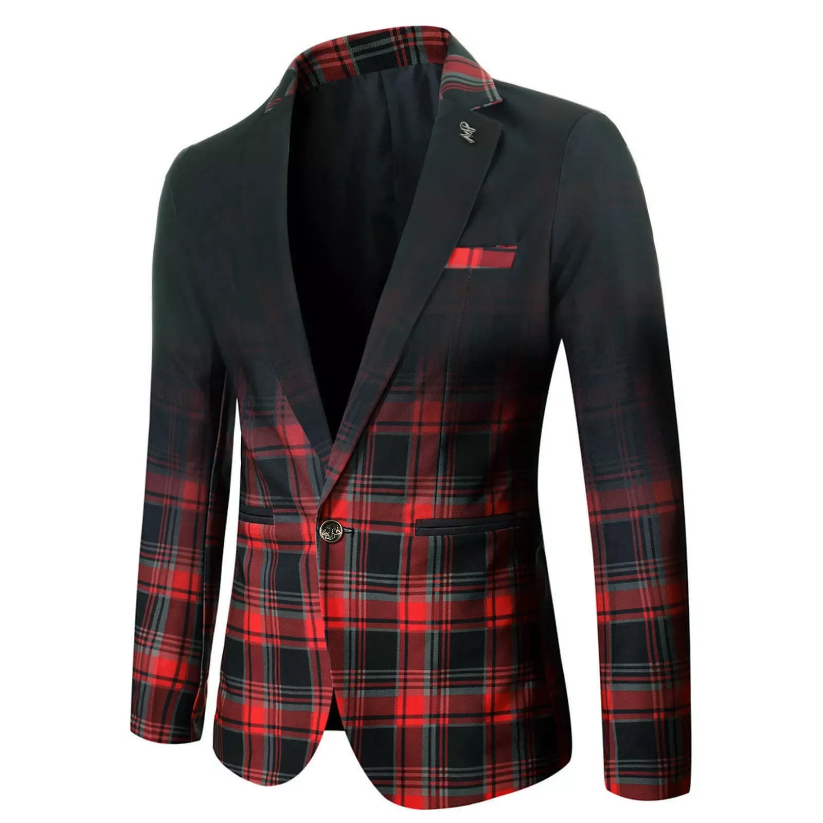 

NEW IN Mens Autumn Winter Prints Formal Blouse Long Sleeve Top Jacket Coat