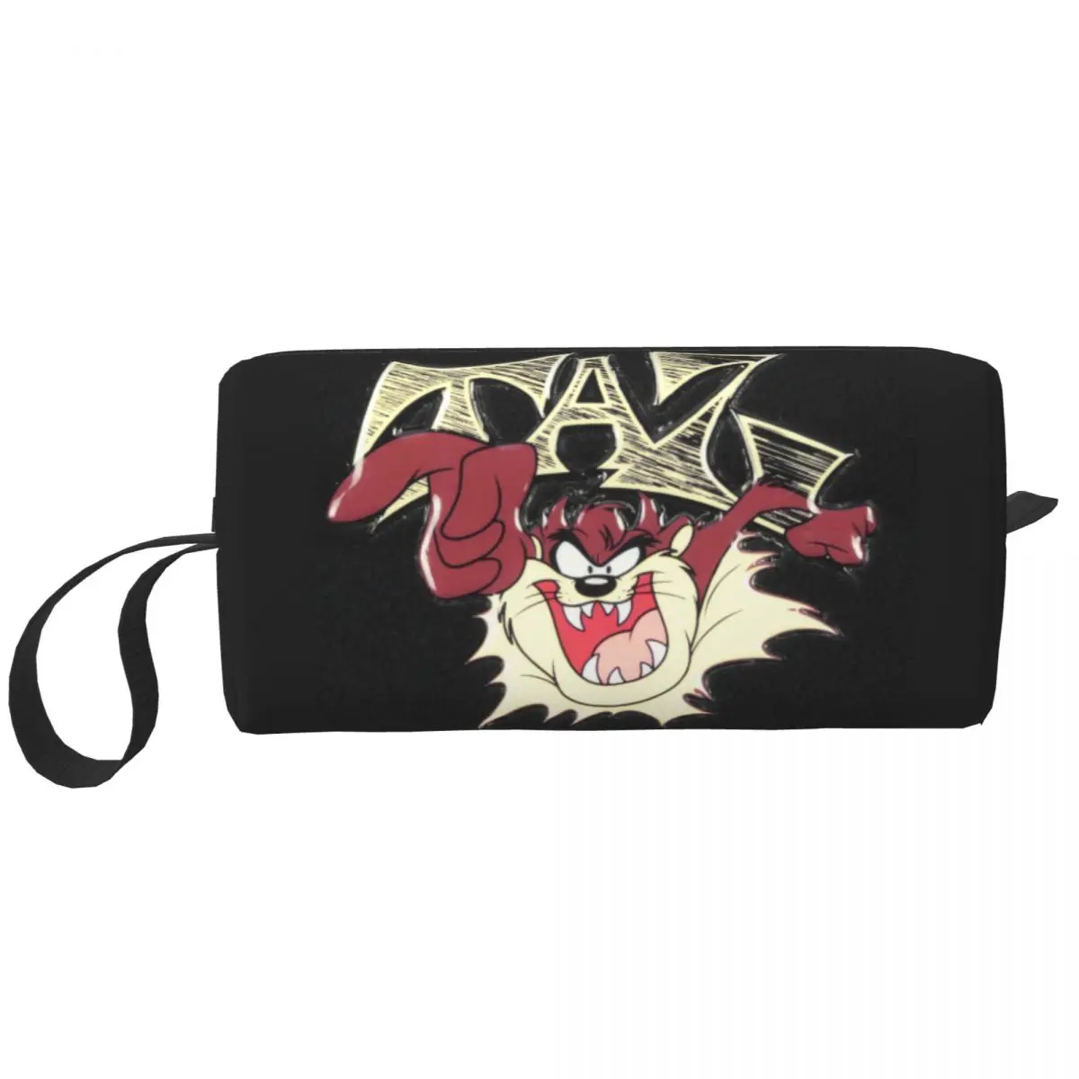 

Travel Cartoon Comic Tasmanian Devil Taz Toiletry Bag Kawaii Makeup Cosmetic Organizer for Women Beauty Storage Dopp Kit Case