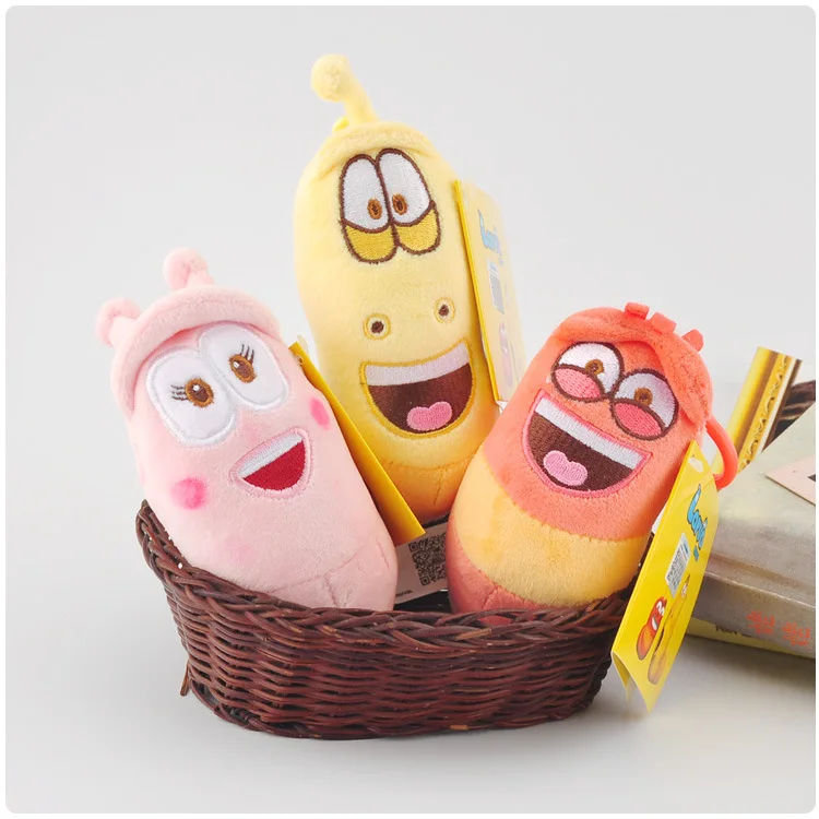 10 см Мультяшные желтые насекомые красные ларва Забавные игрушки Мягкая кукла для