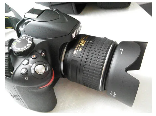 Бленда объектива камеры HB69 для Nikon D7200 D5600 D5500 D3500 D3400 D3300 DSLR Mount AF-S DX 18-55mm f/3 5-5 6G VR II 52mmm