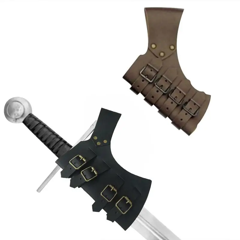 

Medieval Leather Sword Frog Belt Waist Sheath Scabbard Black Brown Rapier Buckle Strap Holster Men Viking Warrior ArmorCosplay