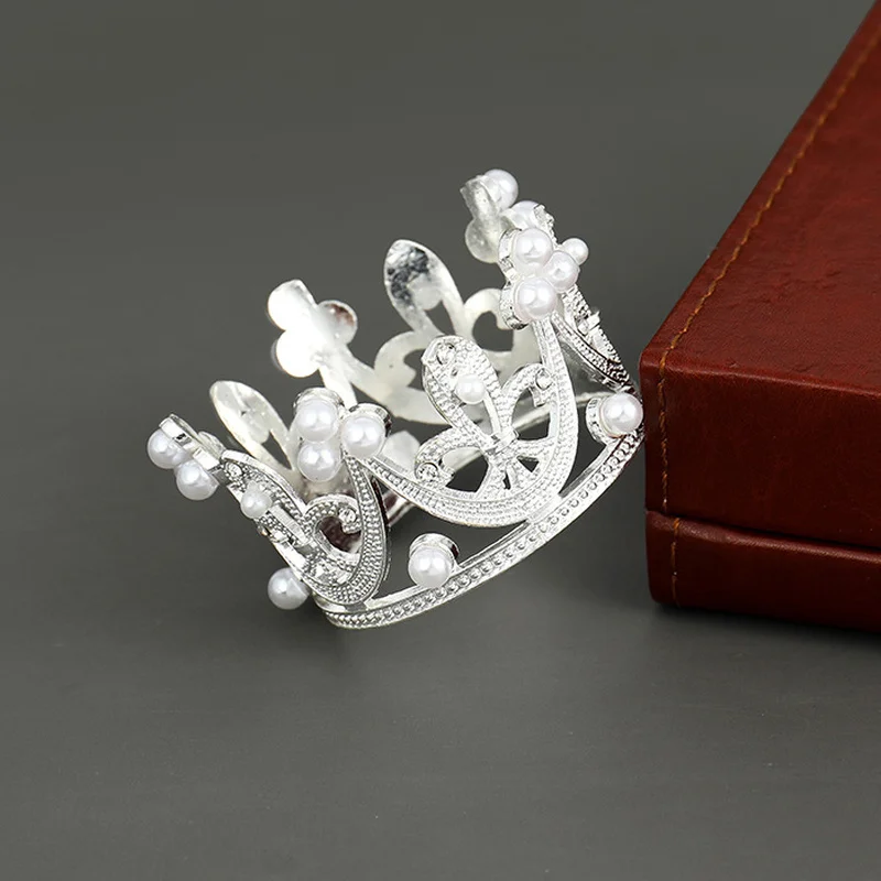 Мини Коронка Украшение торта Принцесса Верхняя Бусина Тиара Детские украшения для волос на Свадьбу День Рождения Партии.