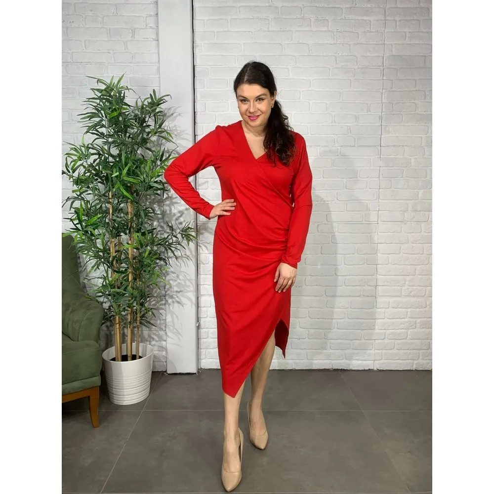 

Dorlie Women Red Large Size Dress-5097