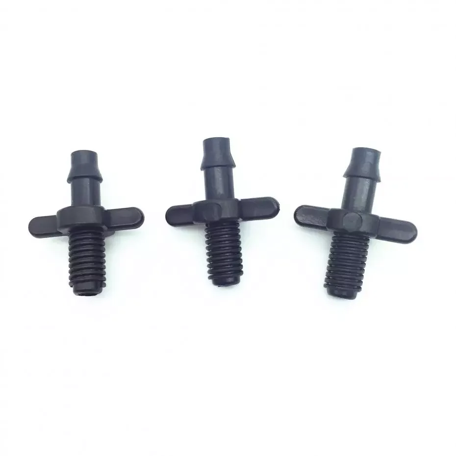 

30Pcs 1/4" Barbed Connector 6mm Male Thread Garden Micro Drip Irrigation Conversion Couplings 4/7mm Hose Fittings Watering Joint