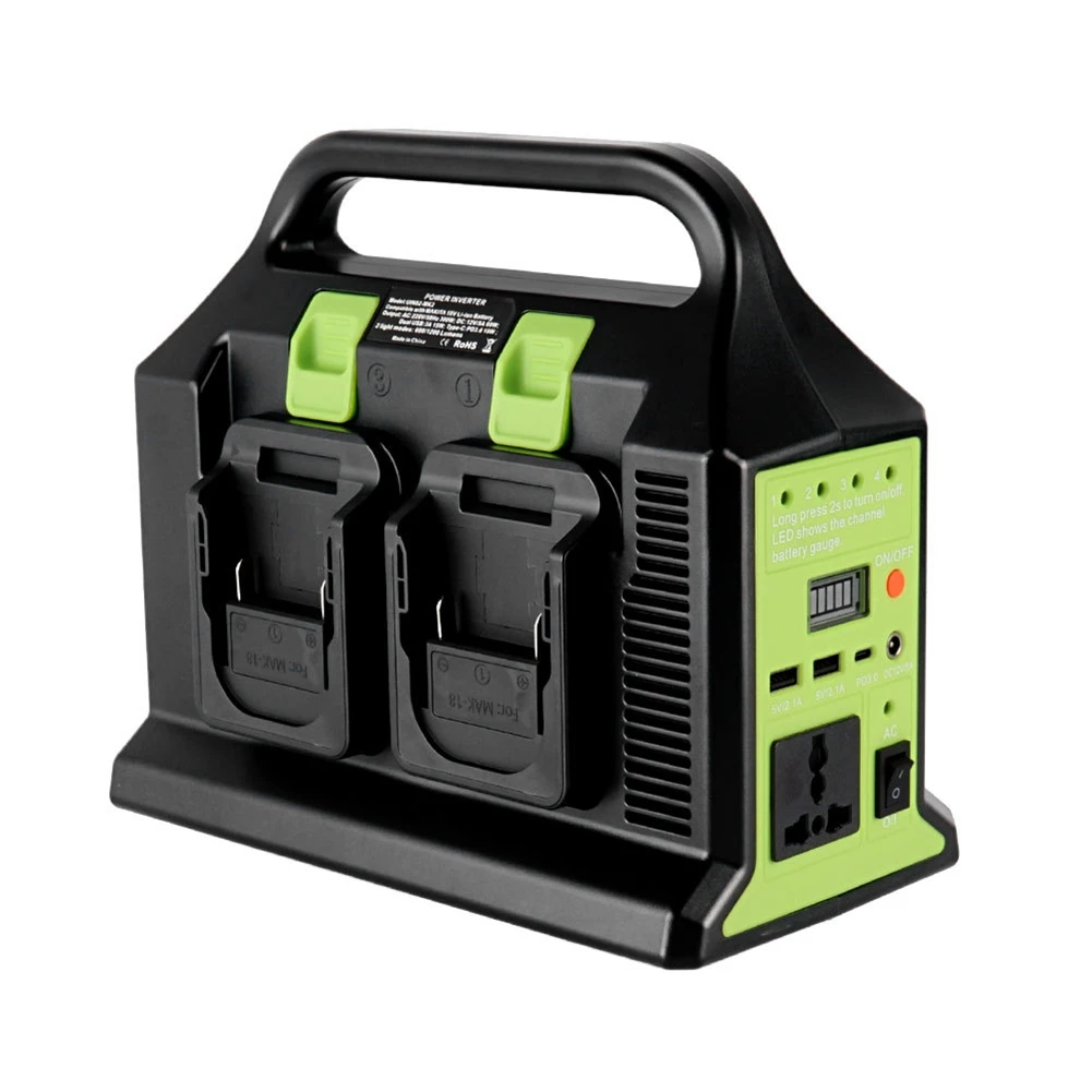 

Двойной синусоидальный инвертор 300 Вт для батареи Makita 18 В переменного тока 220 В USB PD3.0 Tpye-C, конвертер внешнего аккумулятора с фотоэлементами