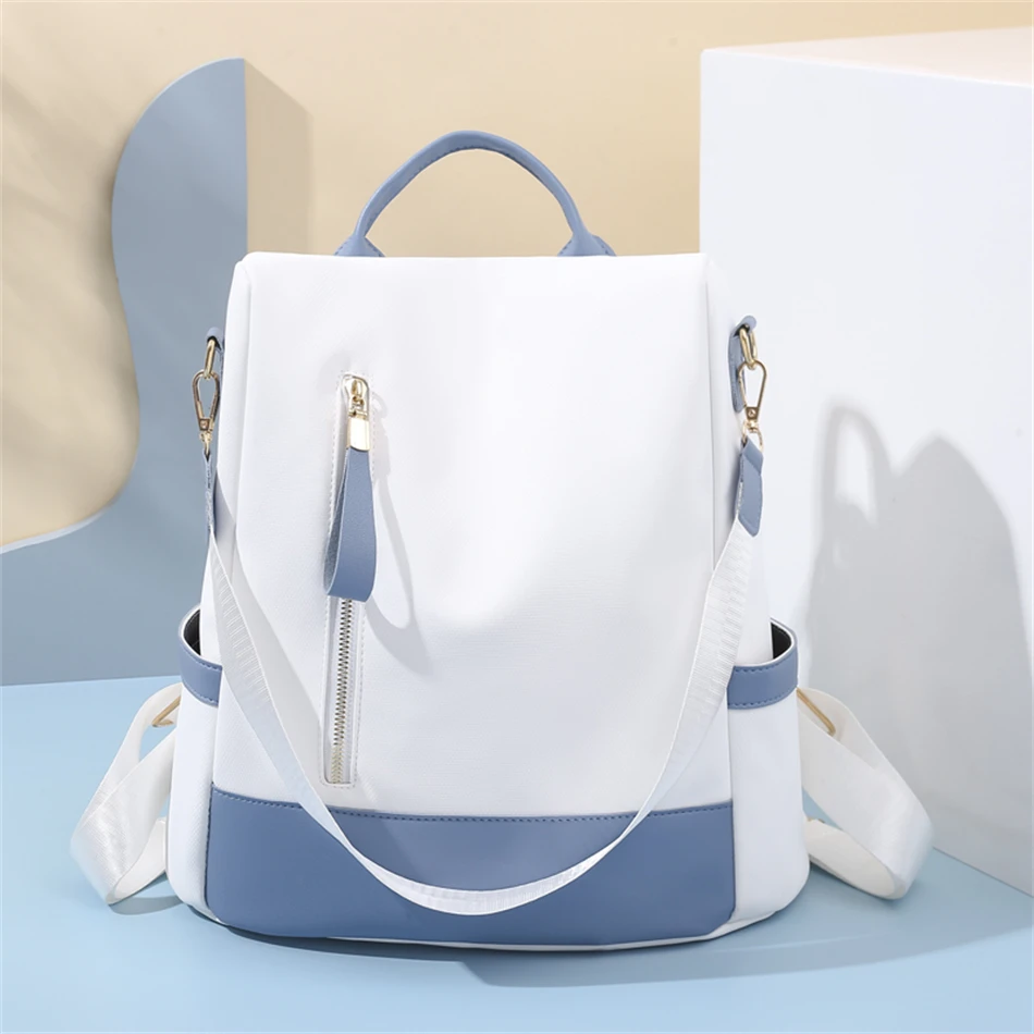 

Women's Simple Anti-theft Backpacks 2022 New Ladies Designer Solid Color Casual Backpack Large Capacity School Girls School Bags