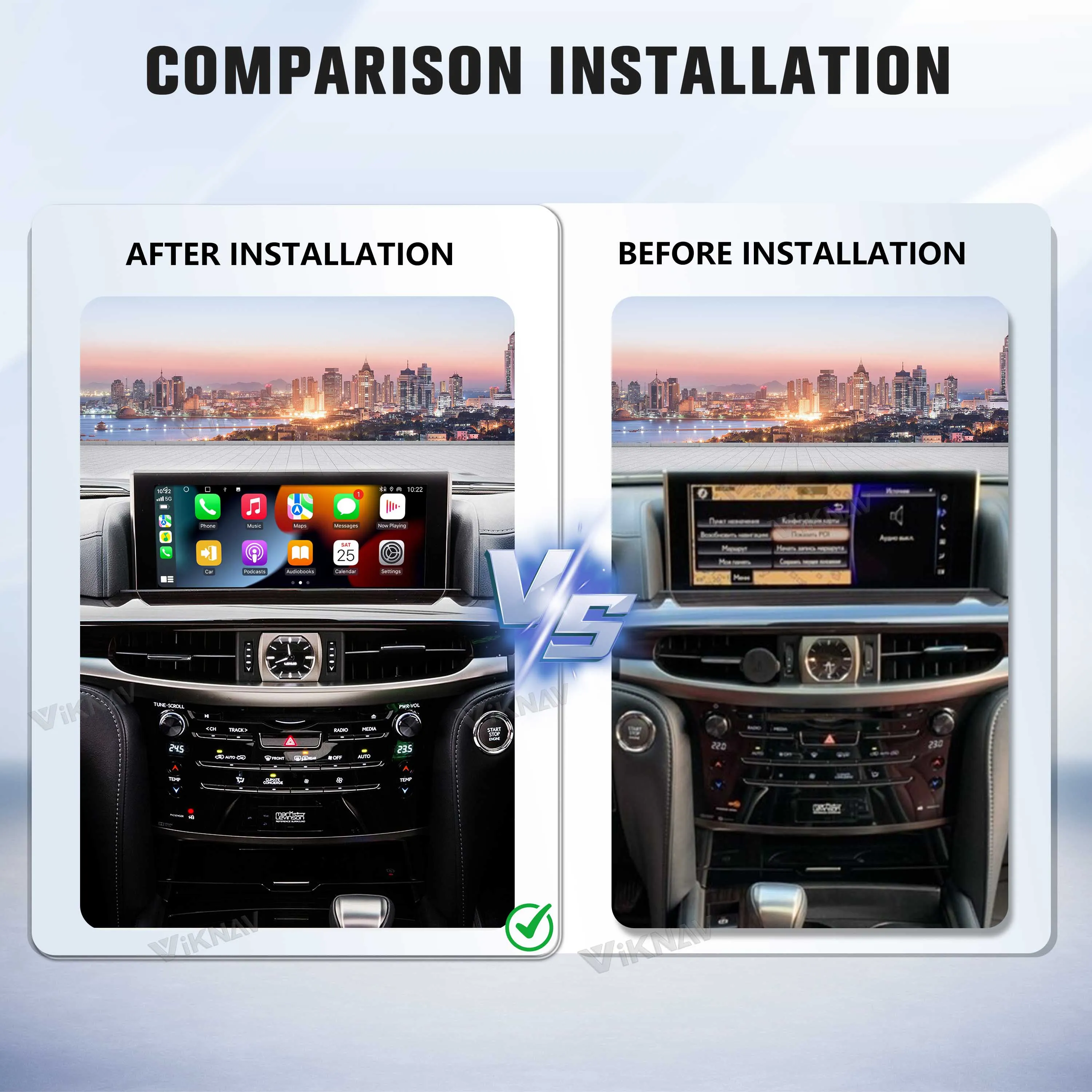 Фото Android-бокс для Lexus LX570 2013-2023: Беспроводной CarPlay декодер, Android Auto, GPS-навигация, обновление оригинального экрана, медиаплеер №2