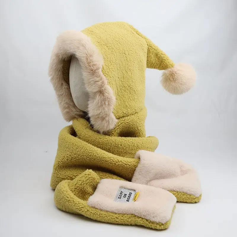 Шляпа ведьмы шарф перчатки три предмета в одном теплый милый дизайнерский