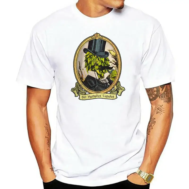 

Hops Gentleman Craft Beer T Shirt Round Neck Funny Spring Customize Family Crazy Novelty Short Sleeve Shirt