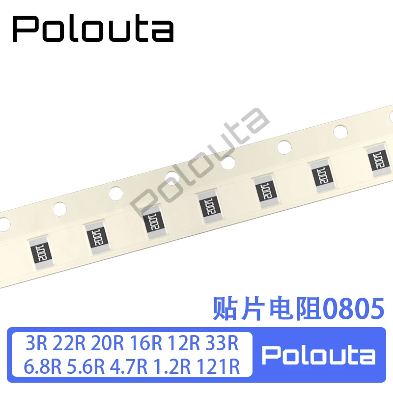 

10Pc Chip Resistor 0805 3R 22R 20R 16R 12R 33R 6.8R 5.6R 4.7R 1.2R 121R Integrated Circuit Arduino Nano Electronic Free Shipping