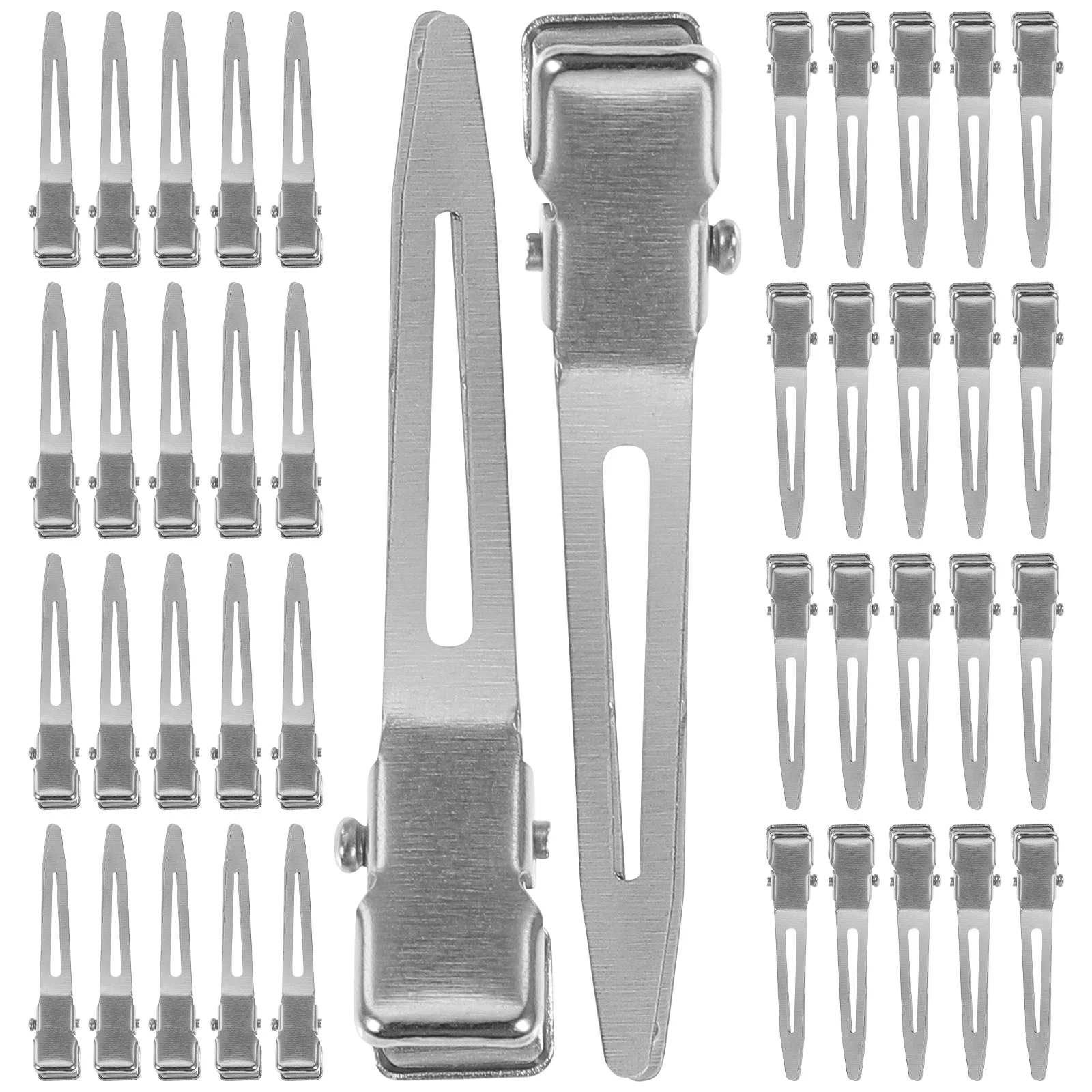 

50pcs 45mm Single Prong Alligator Clips with No Teeth Boutique Hair Clips Hairpins for DIY Hair Bow Accessory