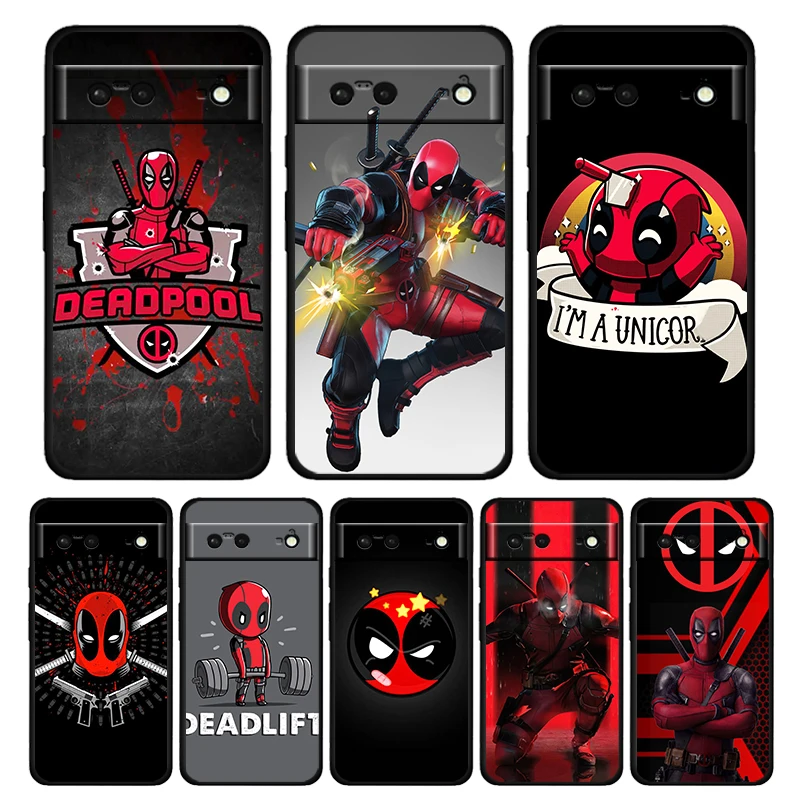 

Marvel Avengers deadpool Shockproof Case for Google Pixel 7 6 Pro 6a 5 5a 4 4a XL 5G Soft TPU Black Phone Cover Shell Capa Coque