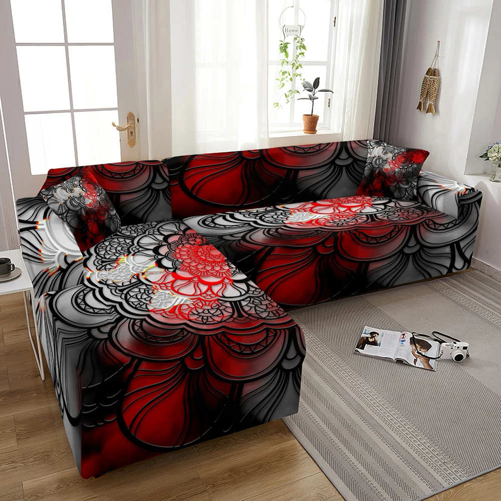 

L-shaped living room sofa cover elastic combination corner sofa cover
