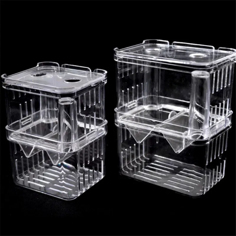 

Acrylic Double-Deck Clear Fish Breeding Isolation Box Aquarium Breeder House Home Fish Tank Hatching Incubator Divider