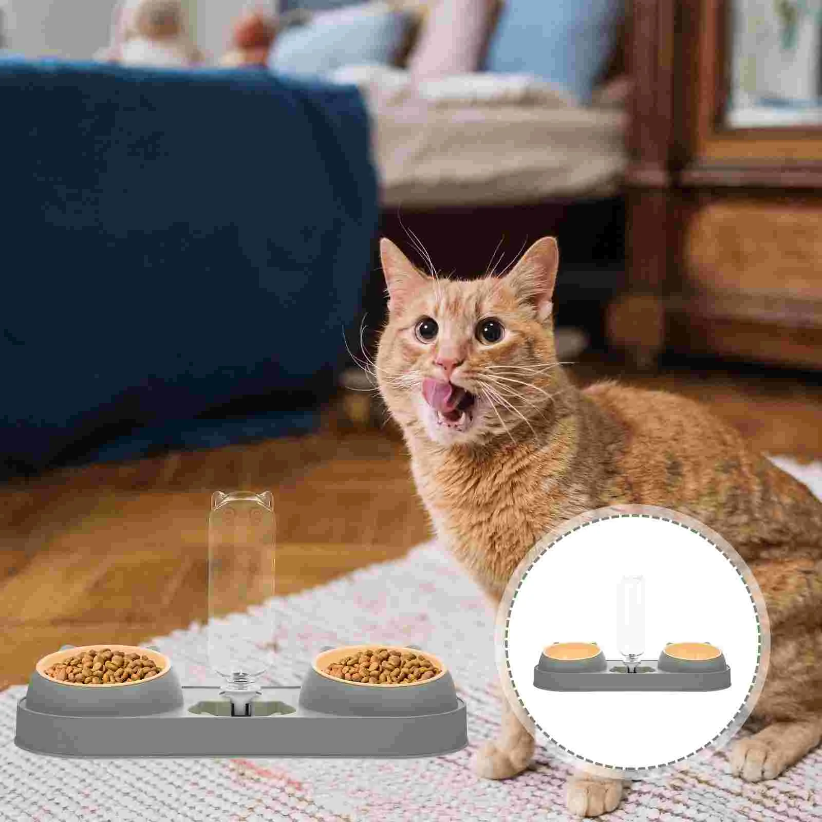 

Автоматическая миска для домашних животных, водный Питьевой Набор для собак, Двойная съемная миска для щенков